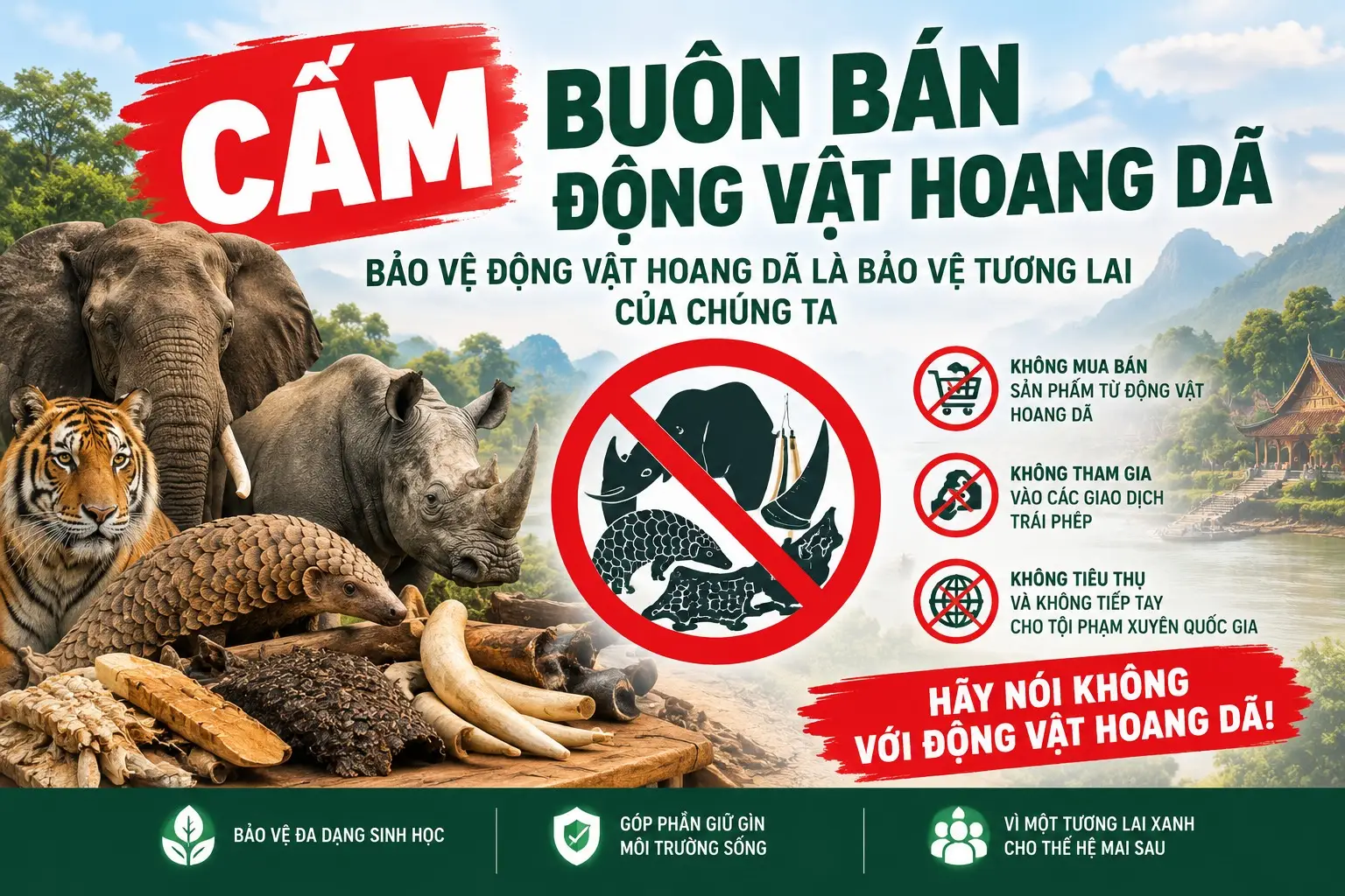 Luang Prabang siết kiểm tra hàng lưu niệm, đóng cửa 2 cửa hàng bán sản phẩm động vật hoang dã