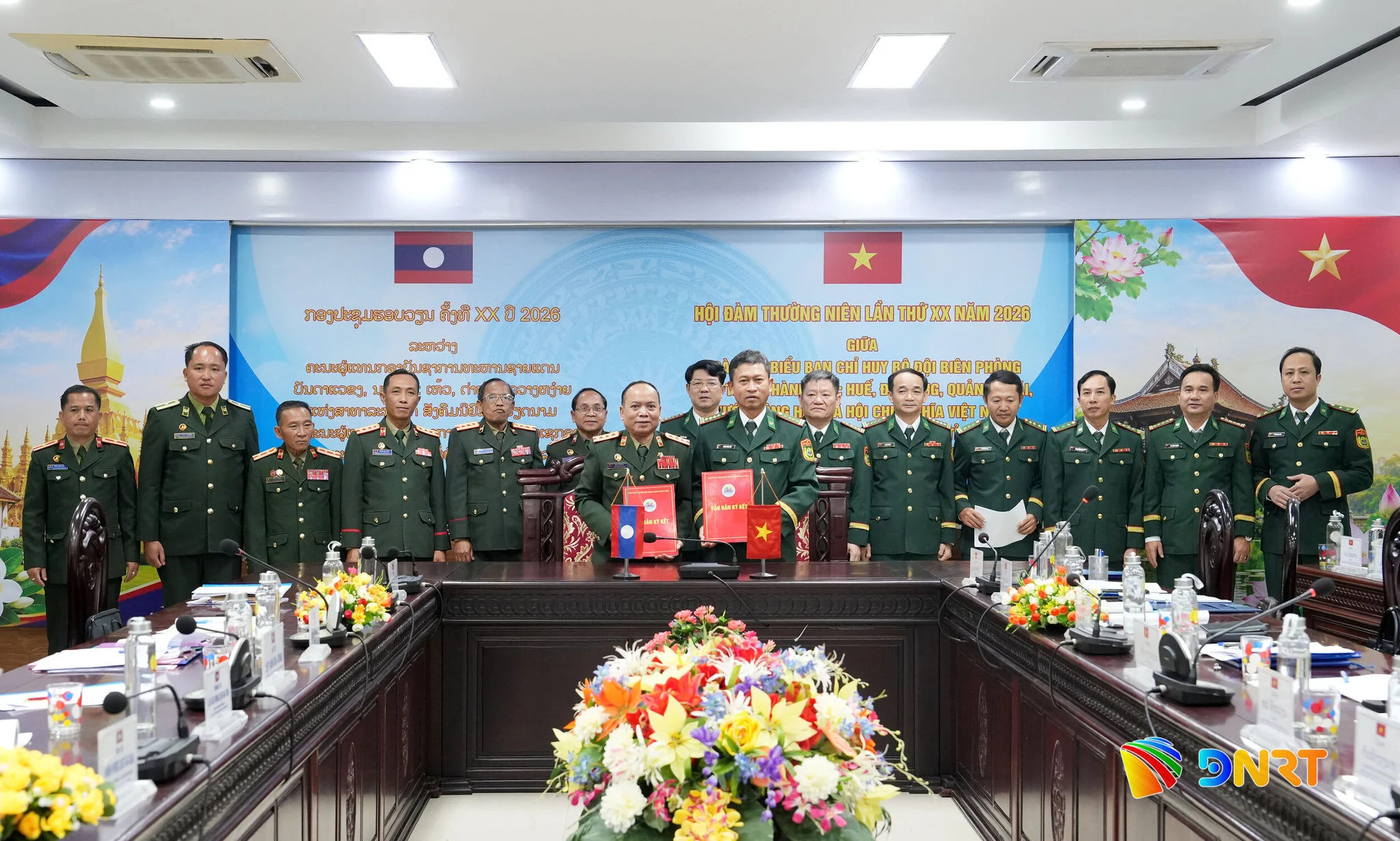 Bộ đội Biên phòng 3 địa phương Việt Nam hội đàm với Bộ Chỉ huy Quân sự tỉnh Sê Kông (Lào)