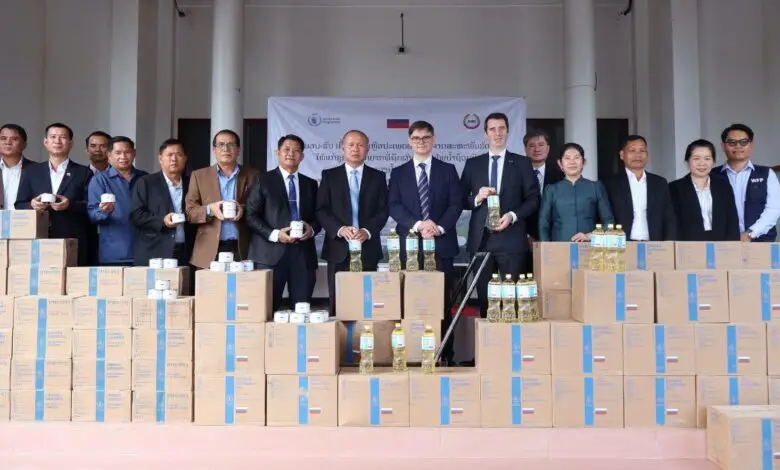 Nga hỗ trợ 110 tấn thực phẩm cho người dân vùng lũ Luang Namtha