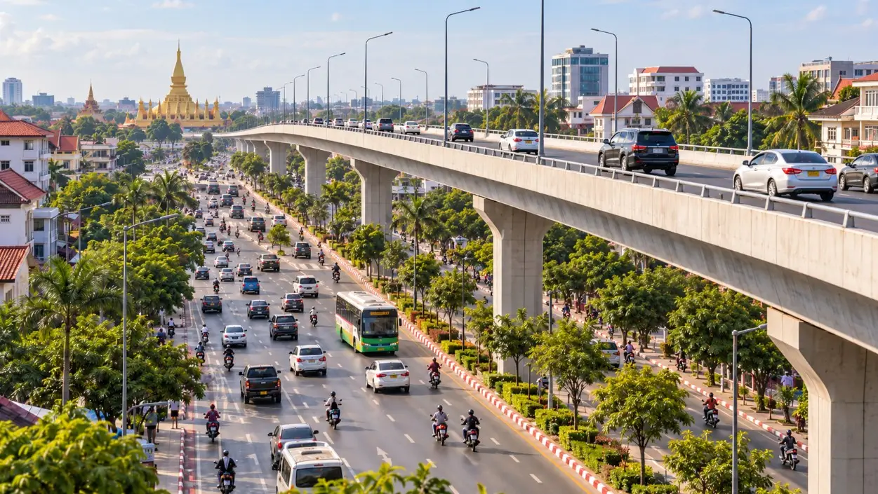 Thủ đô Viêng Chăn xem xét xây dựng đường trên cao từ Phon Kheng đến Don Noun